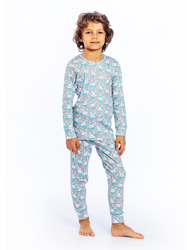 ZAJON s potlačou modrých zajačikov