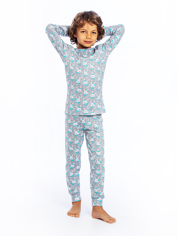 ZAJON s potlačou modrých zajačikov